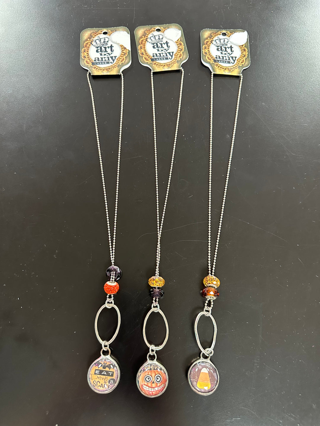Art by Amy Halloween Ball chain Necklace