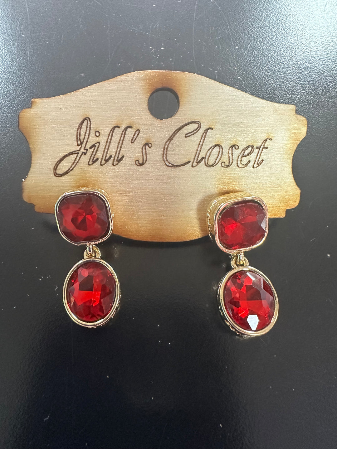 Oval Faceted Stone Stud Earrings
