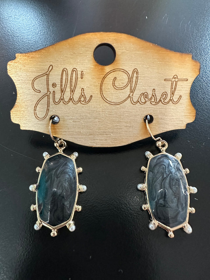 Marbled Drop Earrings