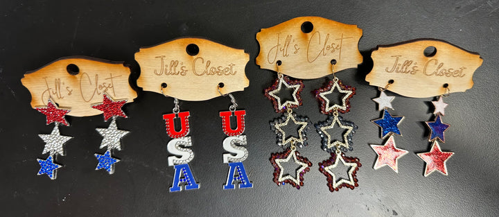 Patriotic Star earrings