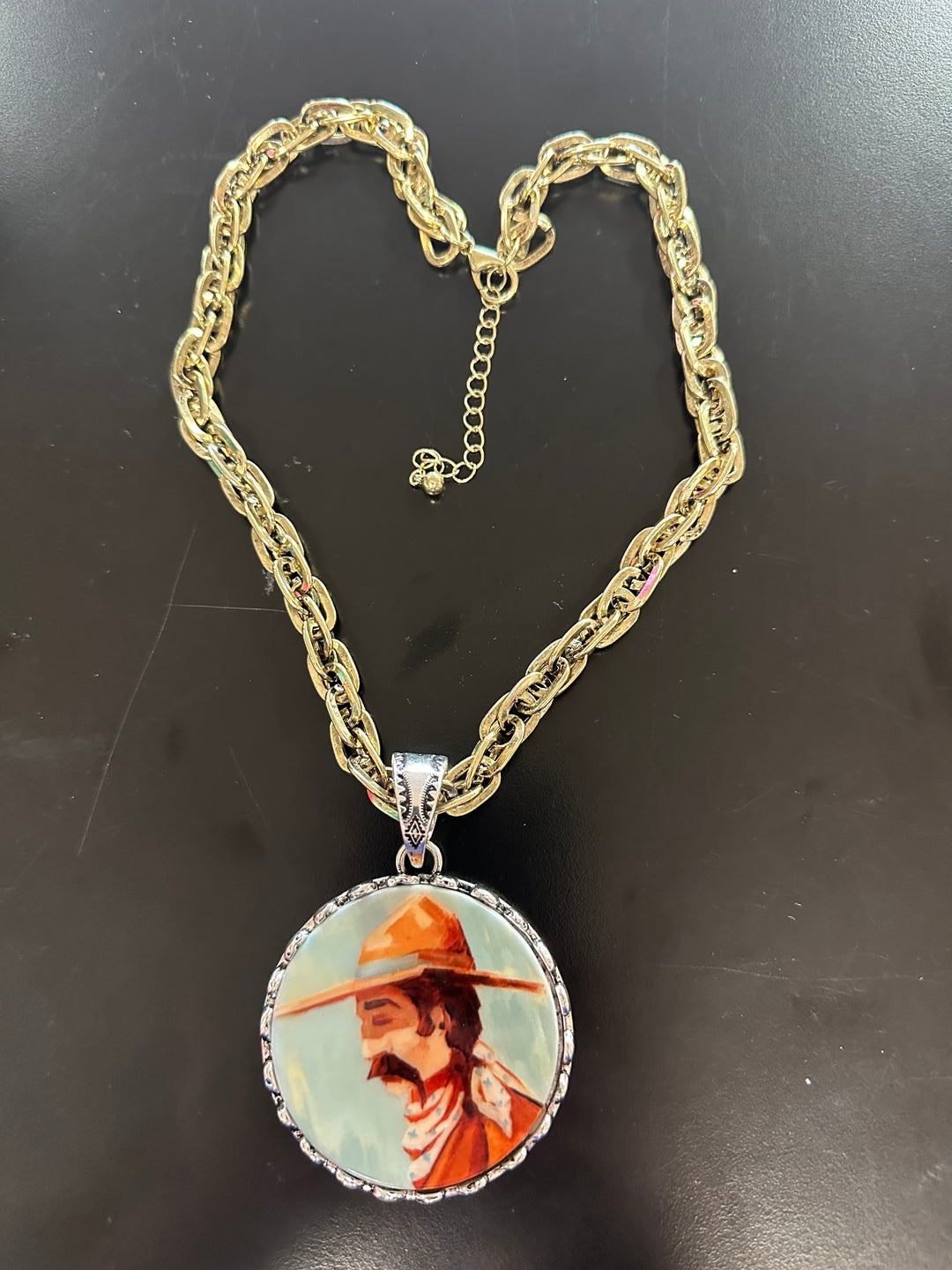 Western Photo Plaque Necklace