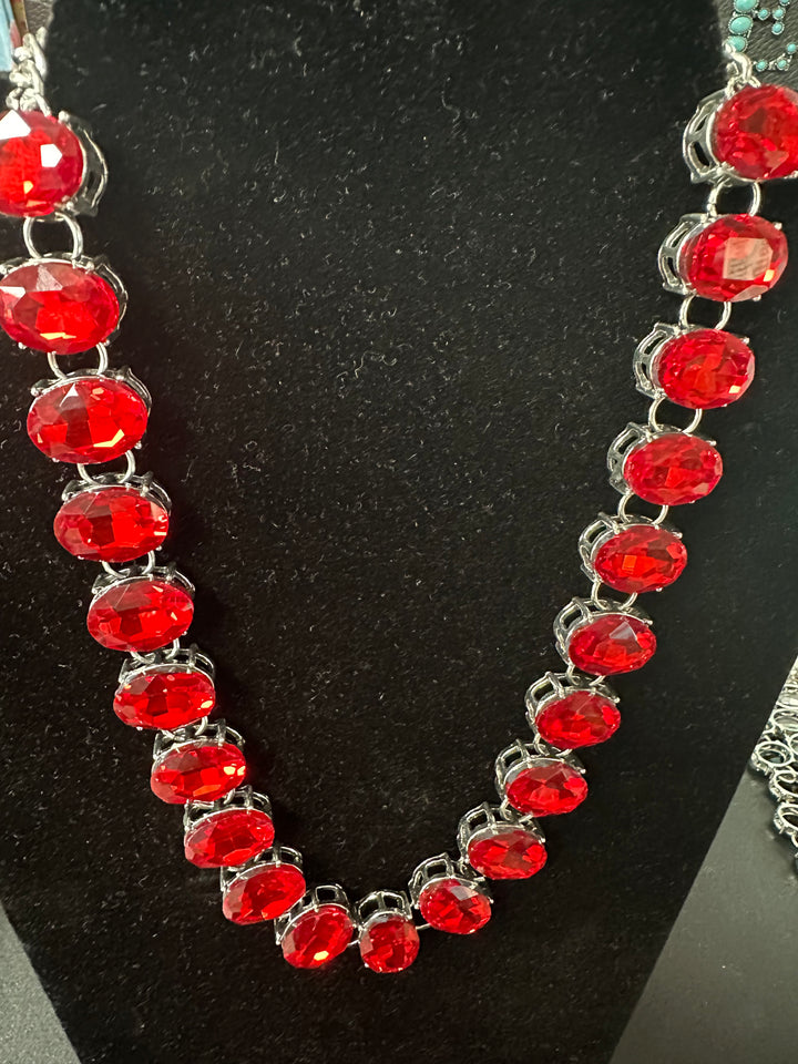 Colored Rhinestone Necklace