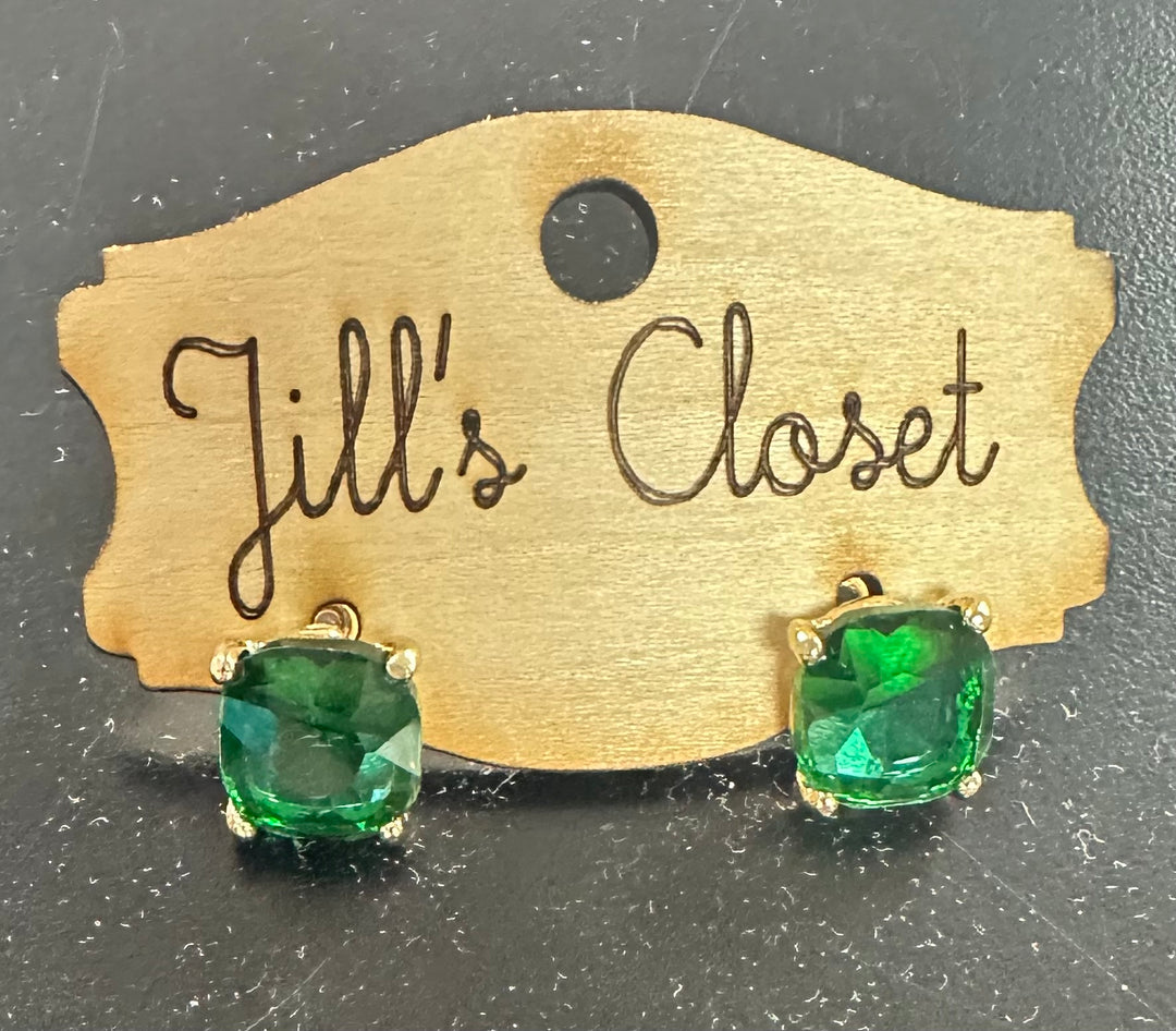 Faceted Stud Earrings