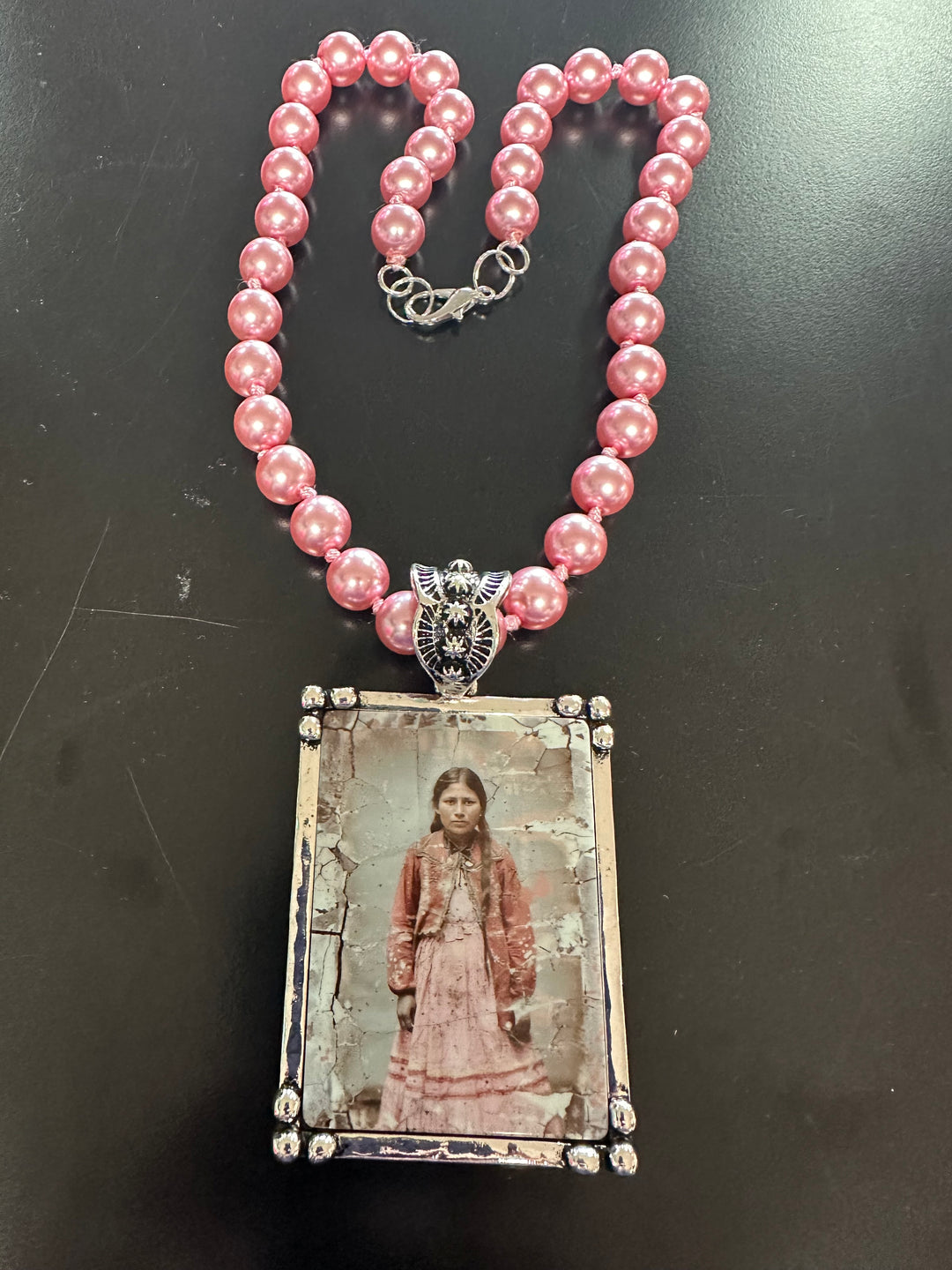 Western Photo Plaque Necklace