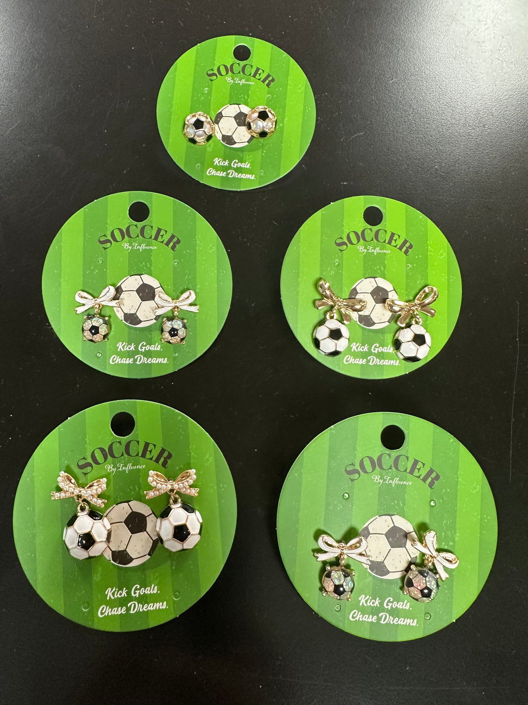 Soccer earrings