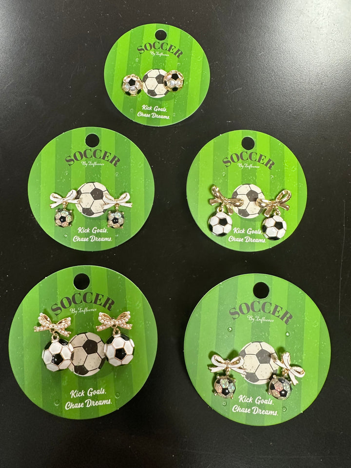 Soccer earrings
