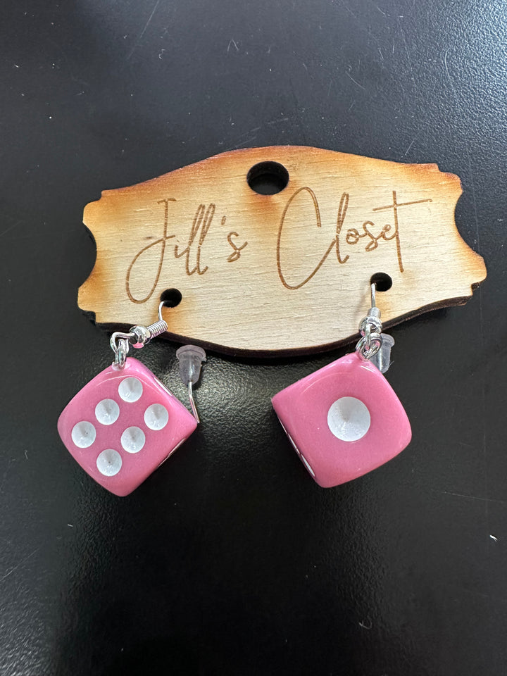 Colored Dice Earrings