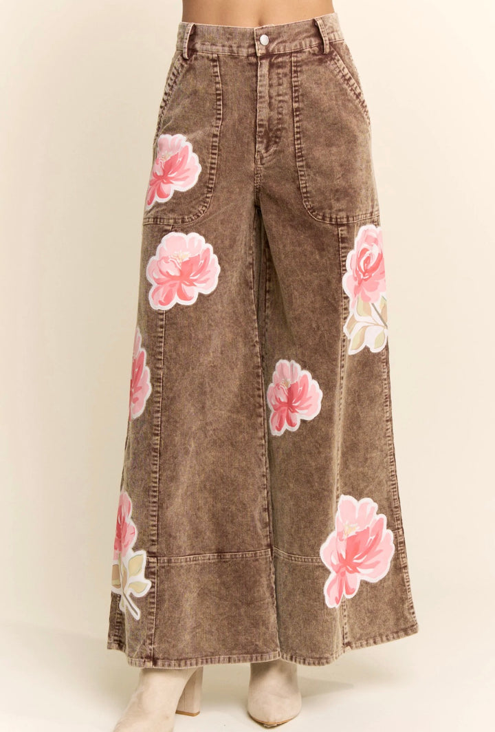Flower Patch Corduroy Pants