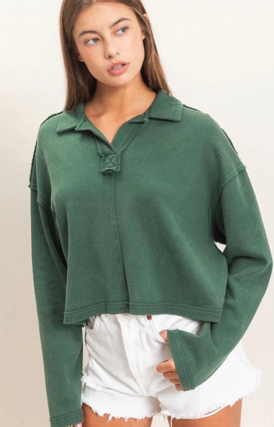 Anne’s LS Collared Top