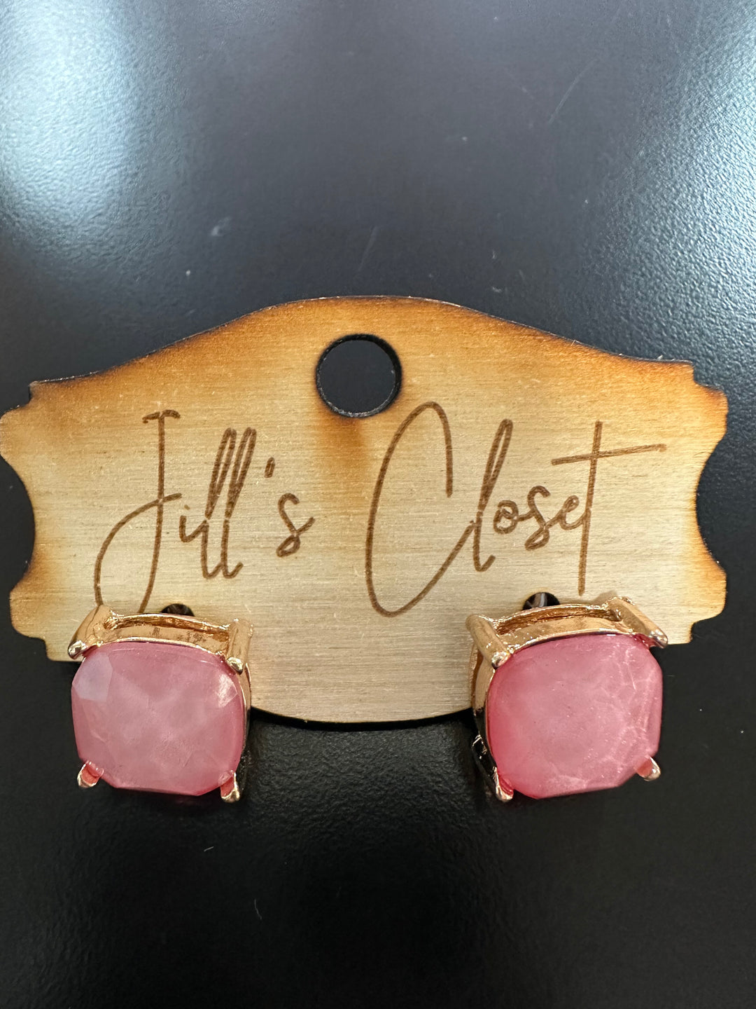 Lg Square Stud Earrings