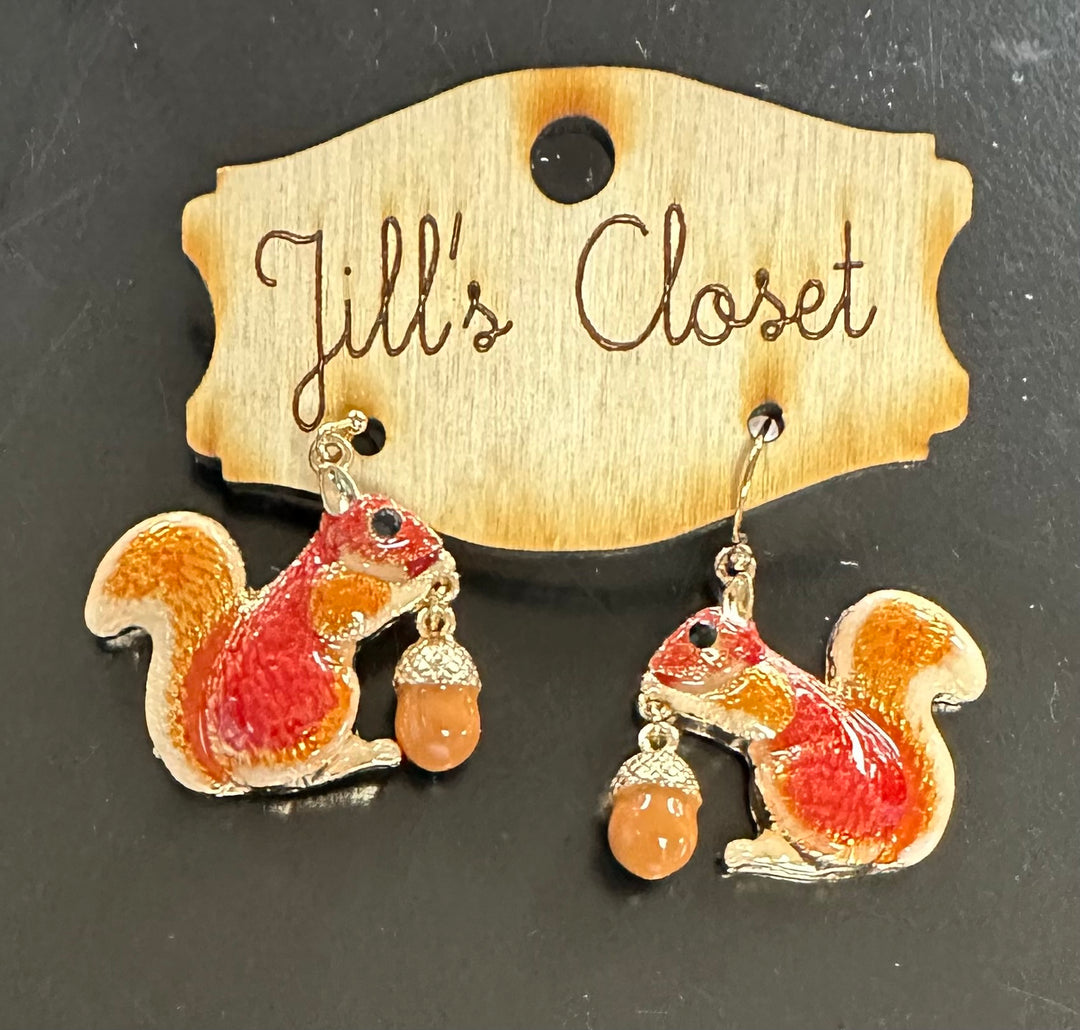 Squirrel Fishhook Earrings