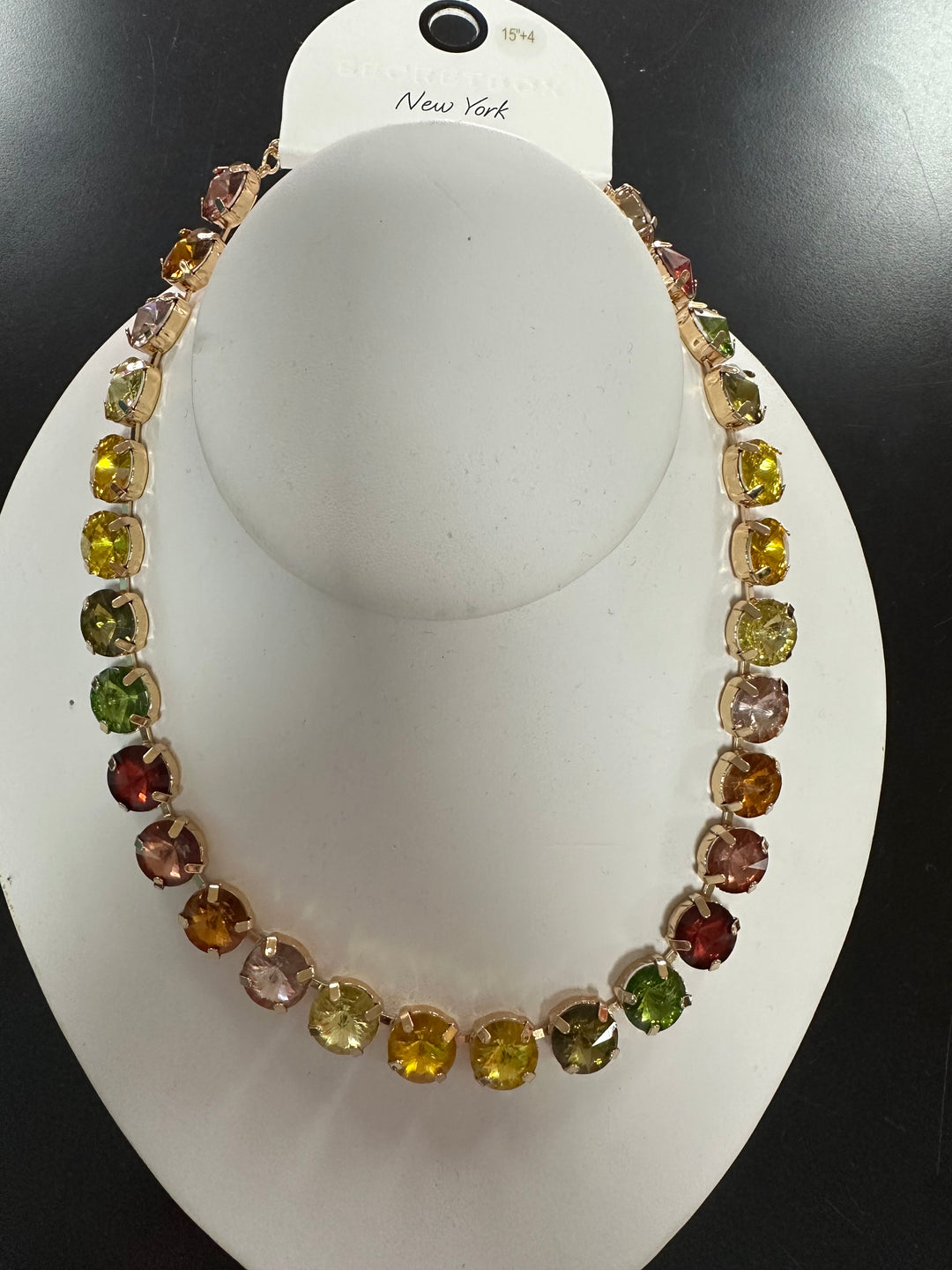 Fall’s Faceted Crystal Necklace