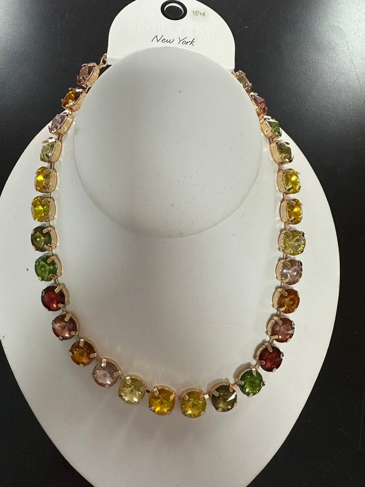 Fall’s Faceted Crystal Necklace