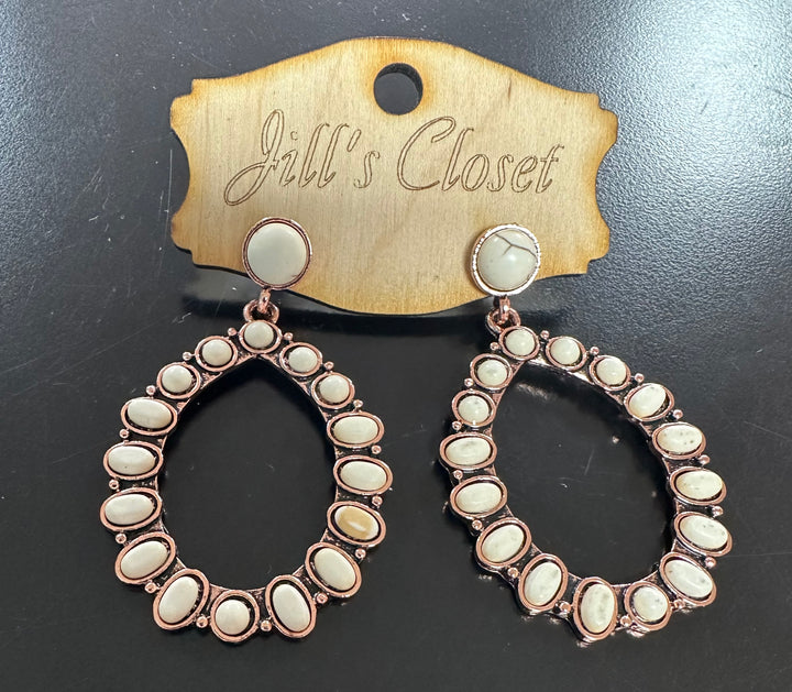 Ole West White Buffalo Earrings