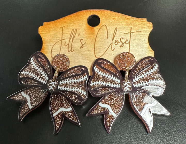 Sports Bow Earrings