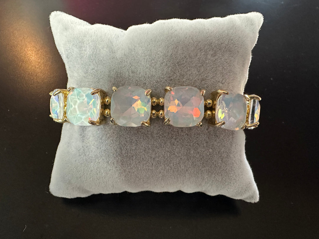 Square Faceted Stone Bracelets