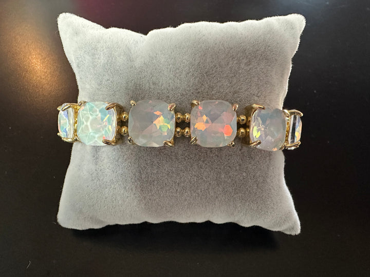 Square Faceted Stone Bracelets