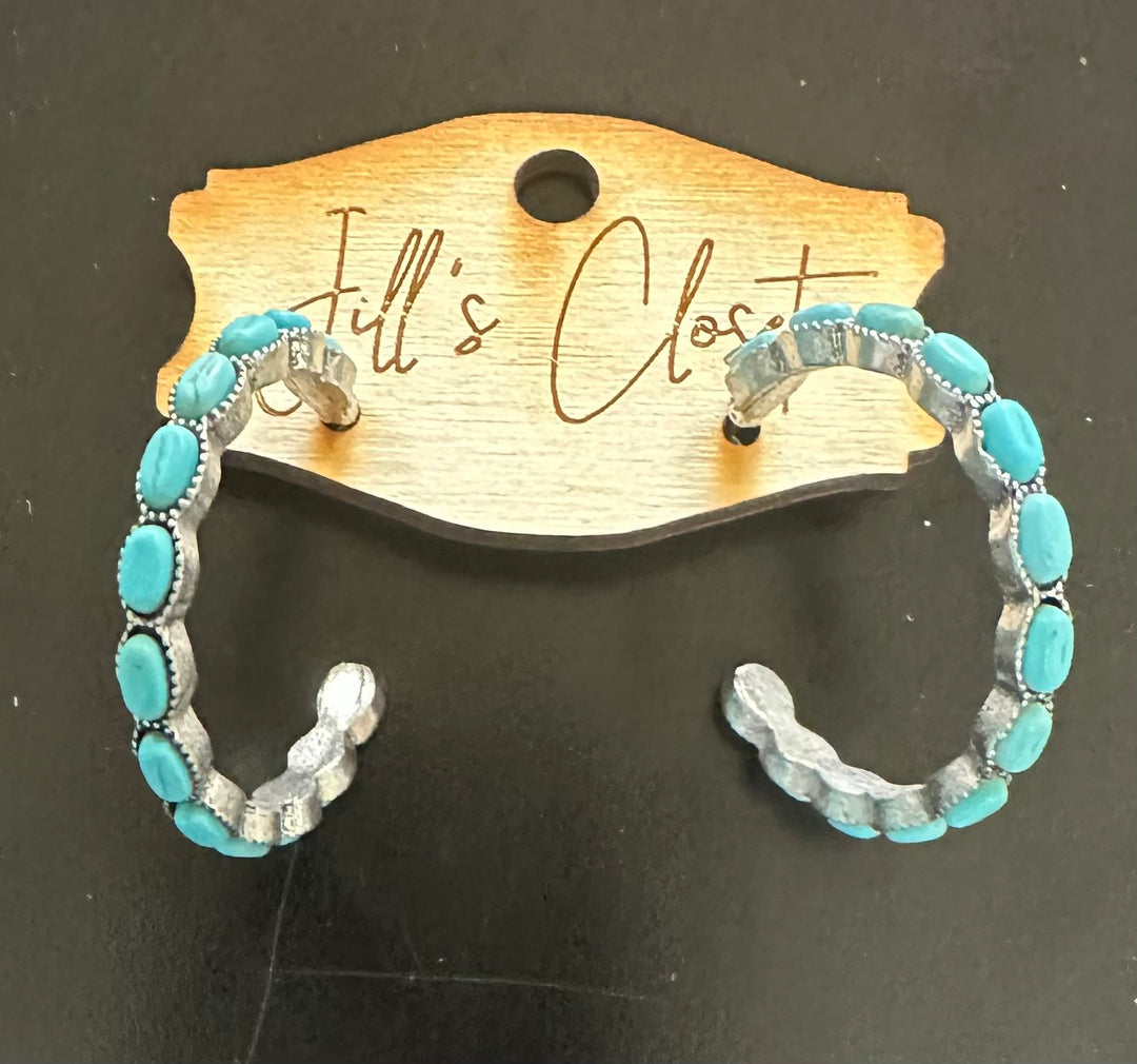 Turquoise Hoop Earrings