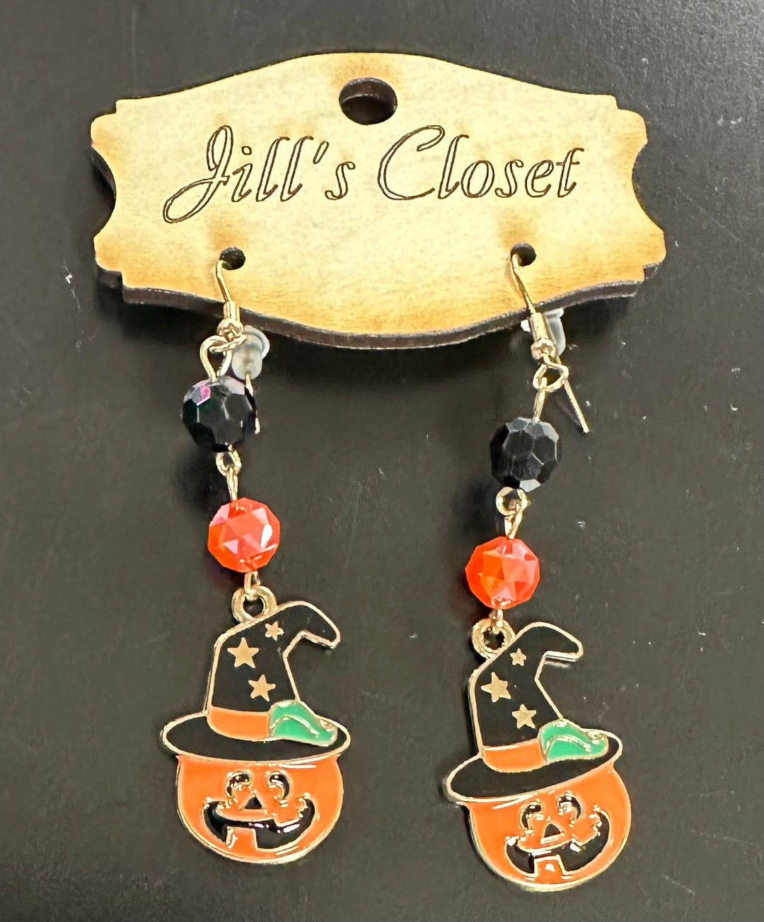 Jack o’ lantern Fishhook Earrings