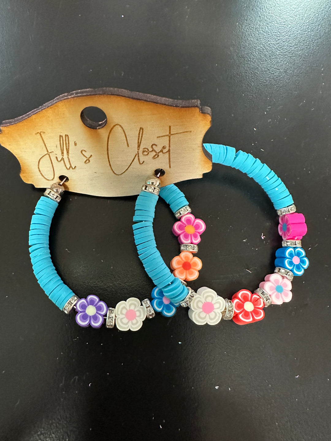 Flower Hoop Earrings