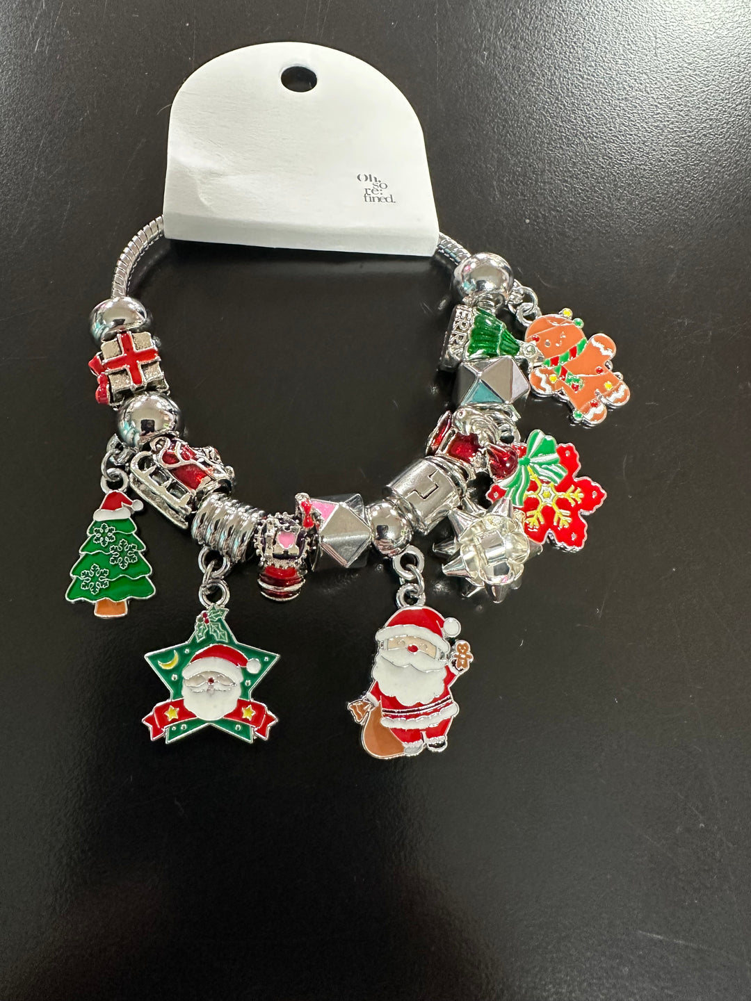 Christmas Enameled Charm Bracelet