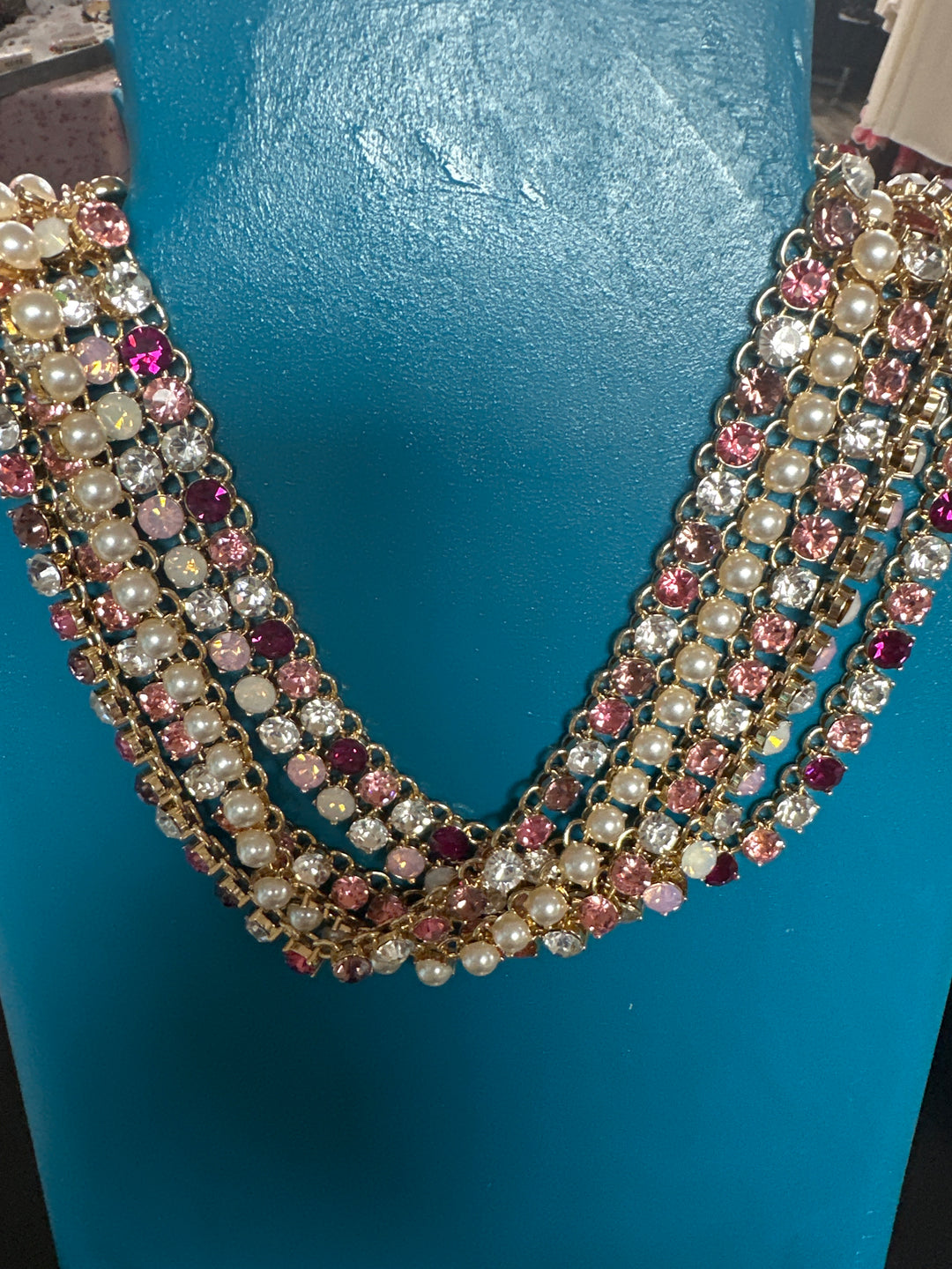Five Strand Bling Necklace