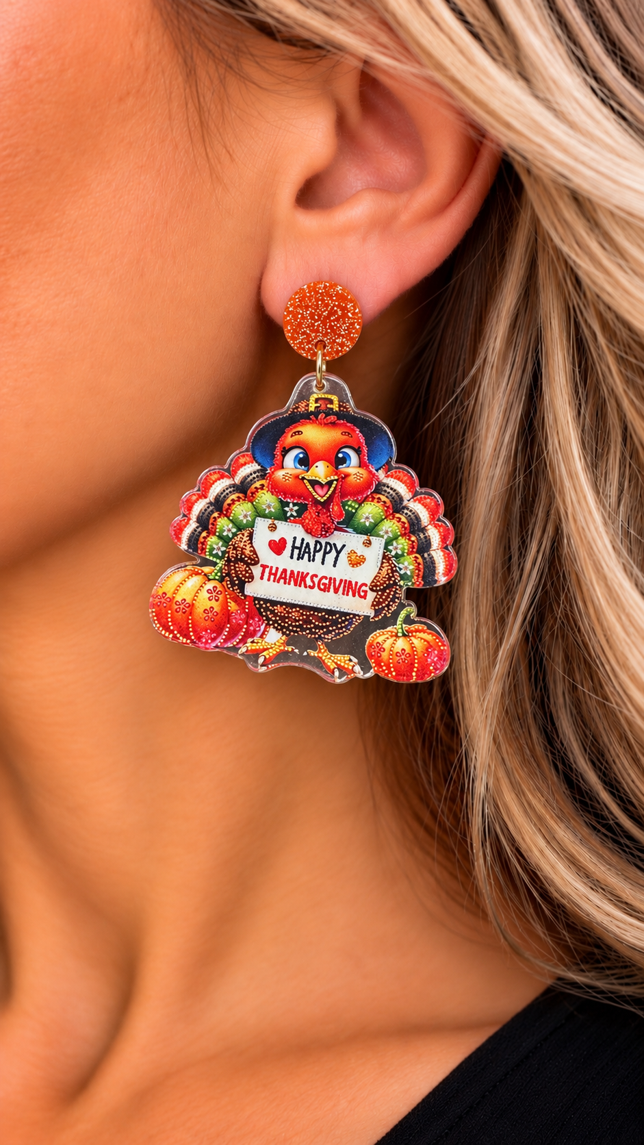 Mr Turkey Stud Earrings