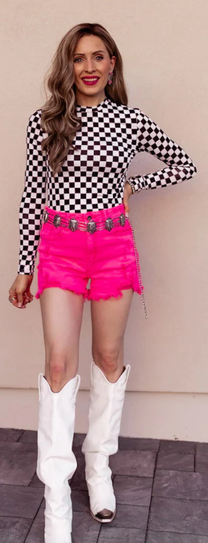 Checkered Flag Mesh top