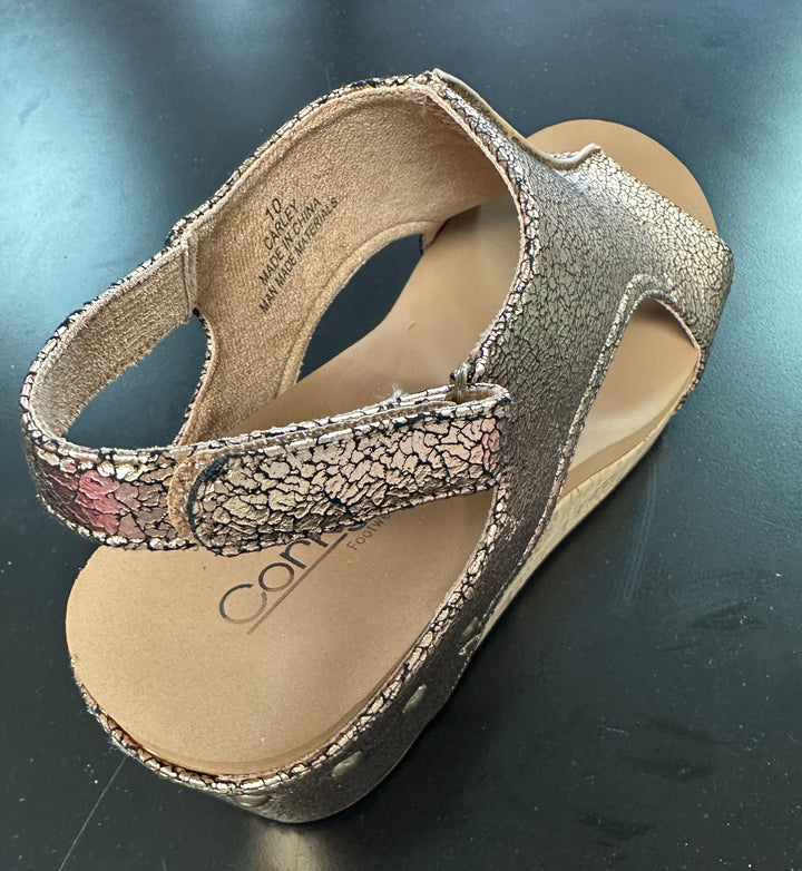 Corky Carley Rose Gold Crackle Shoes