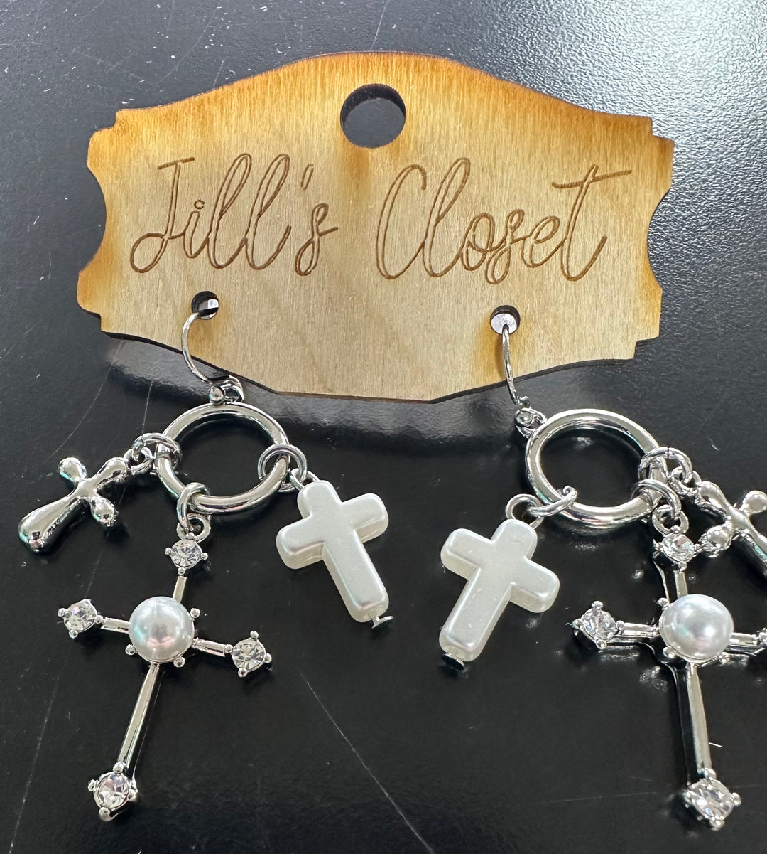 Cross Charm Earrings