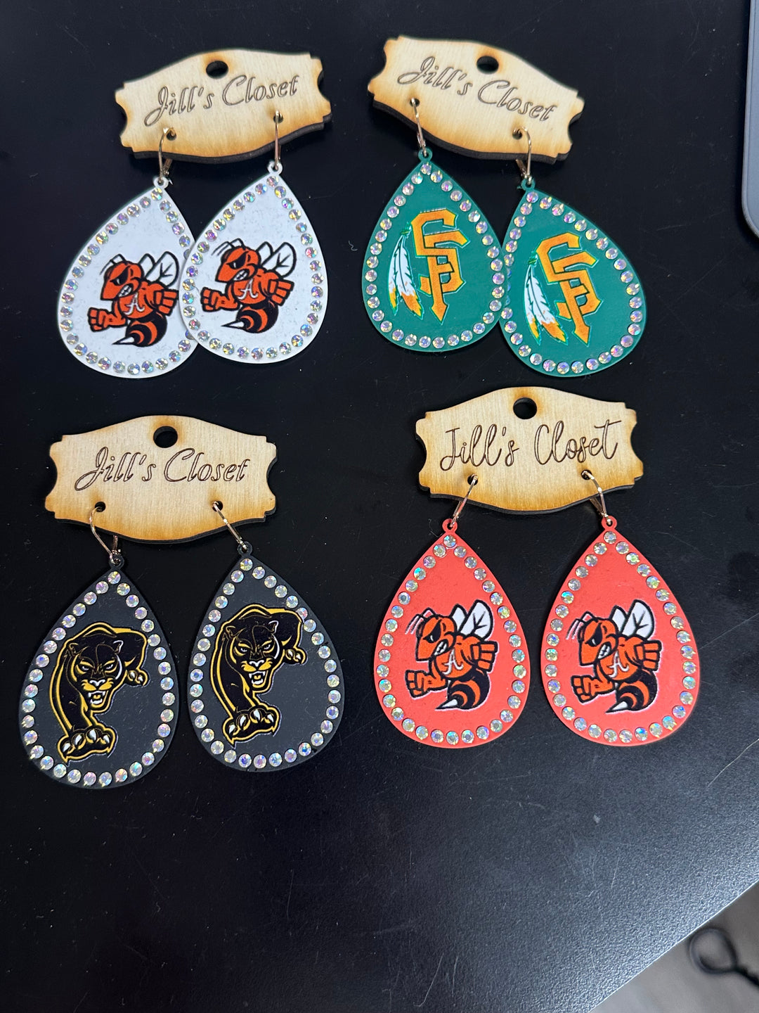 School Spirit Bling Earrings
