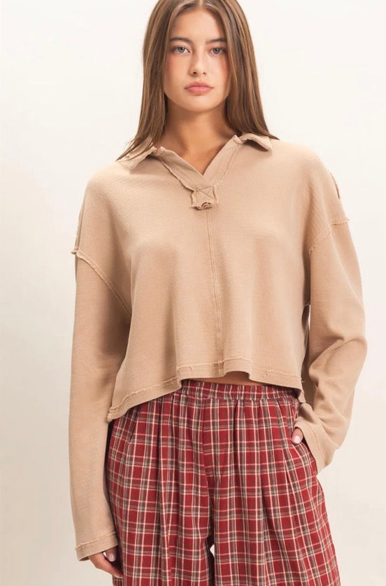Anne’s LS Collared Top