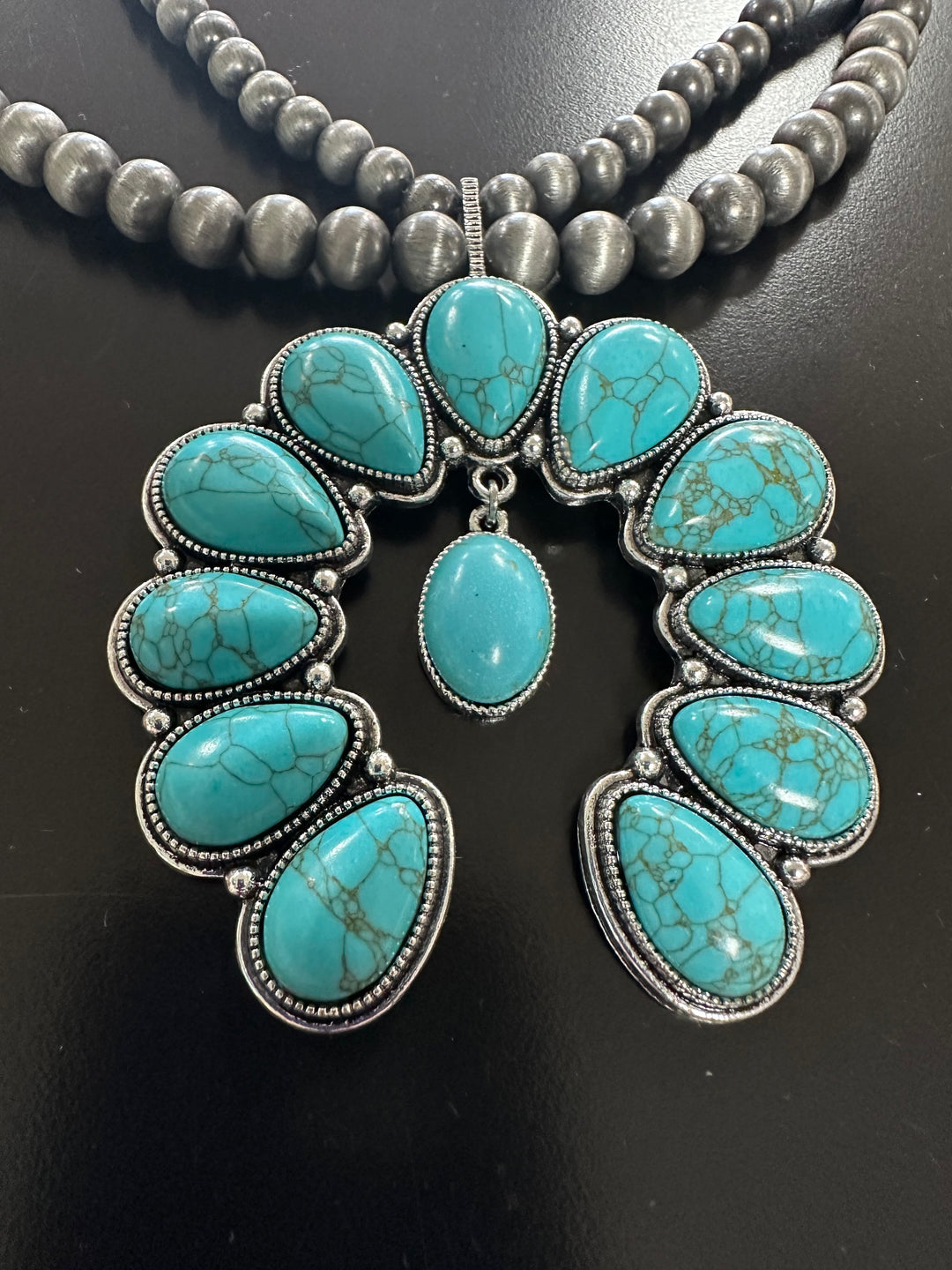 Turquoise Naja & Navajo Pearls