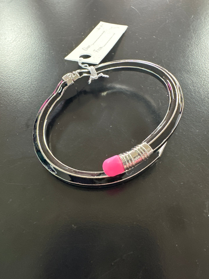 Teacher Pencil Bangle Bracelet