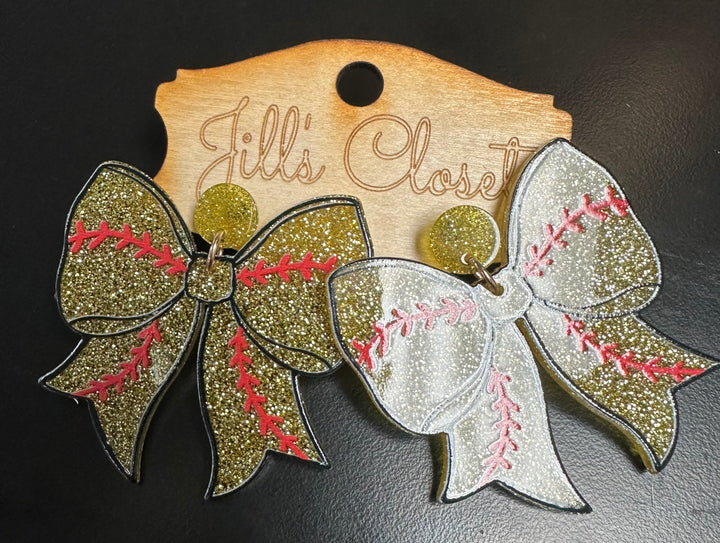 Sports Bow Earrings