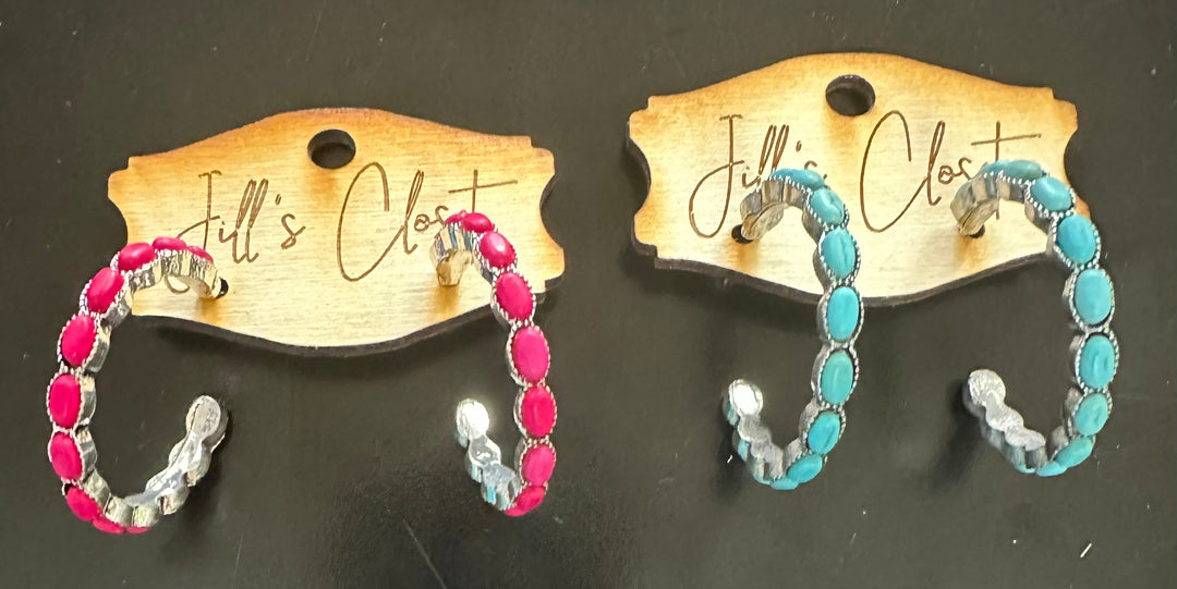 Turquoise Hoop Earrings