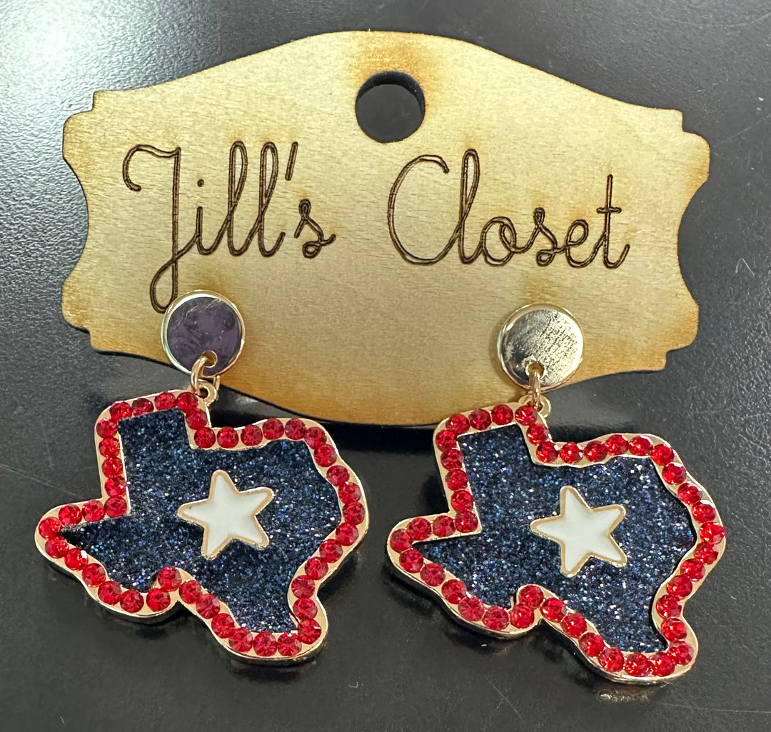 Texas Rhinestone Earrings