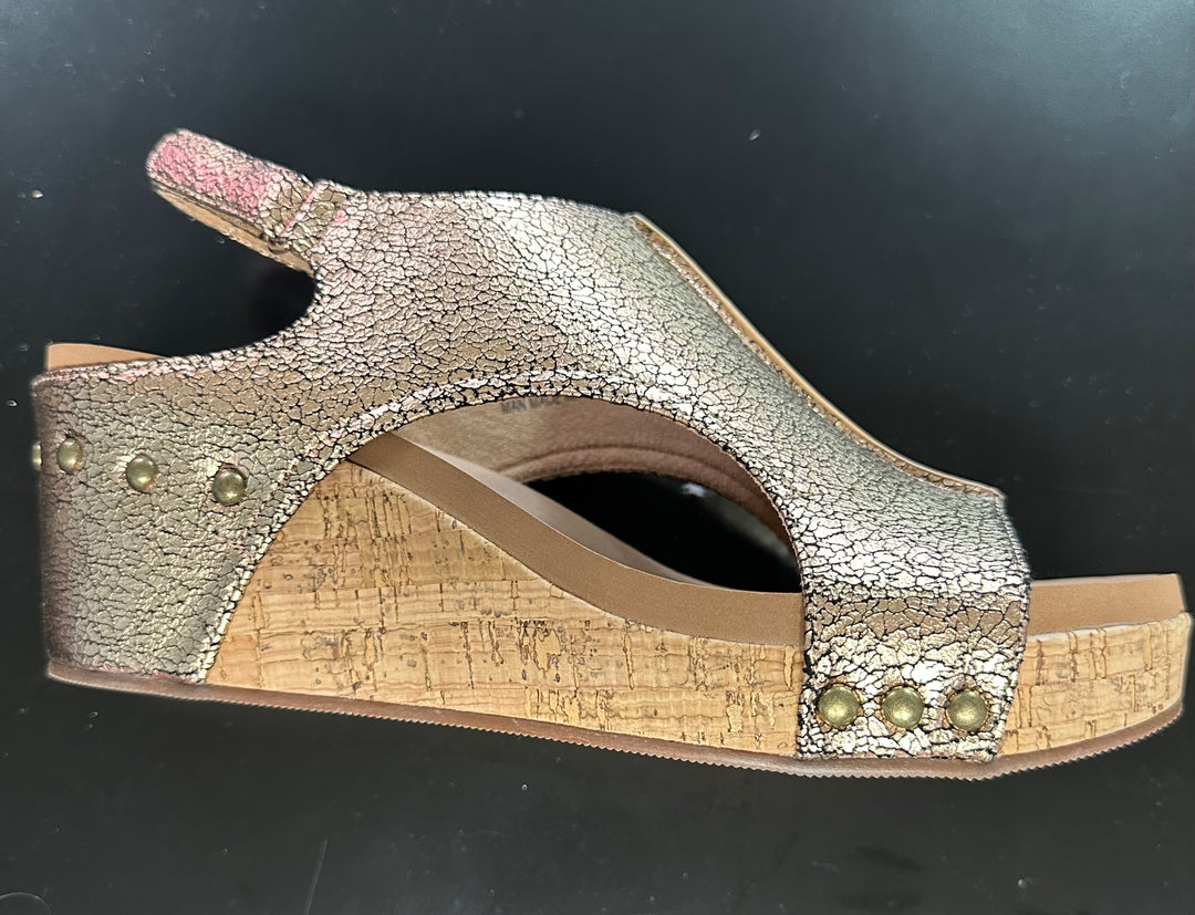 Corky Carley Rose Gold Crackle Shoes