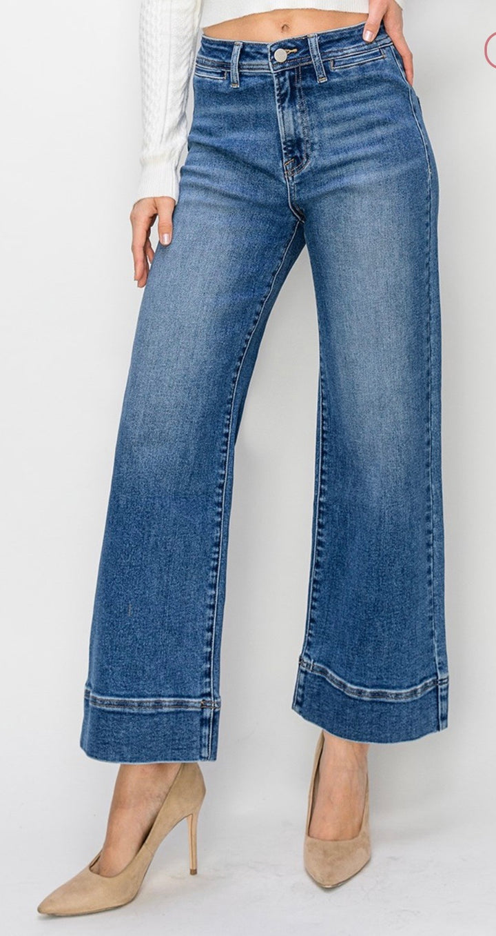 Risen HR Crop Wide Jeans