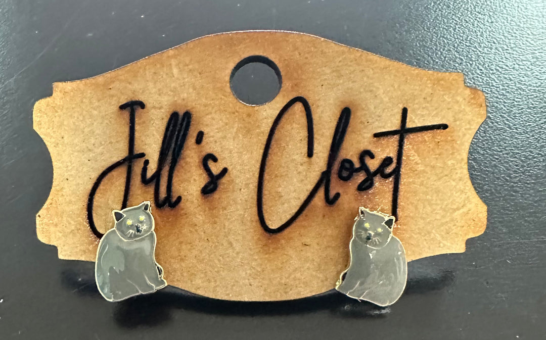 Kitty Cat Stud Earrings