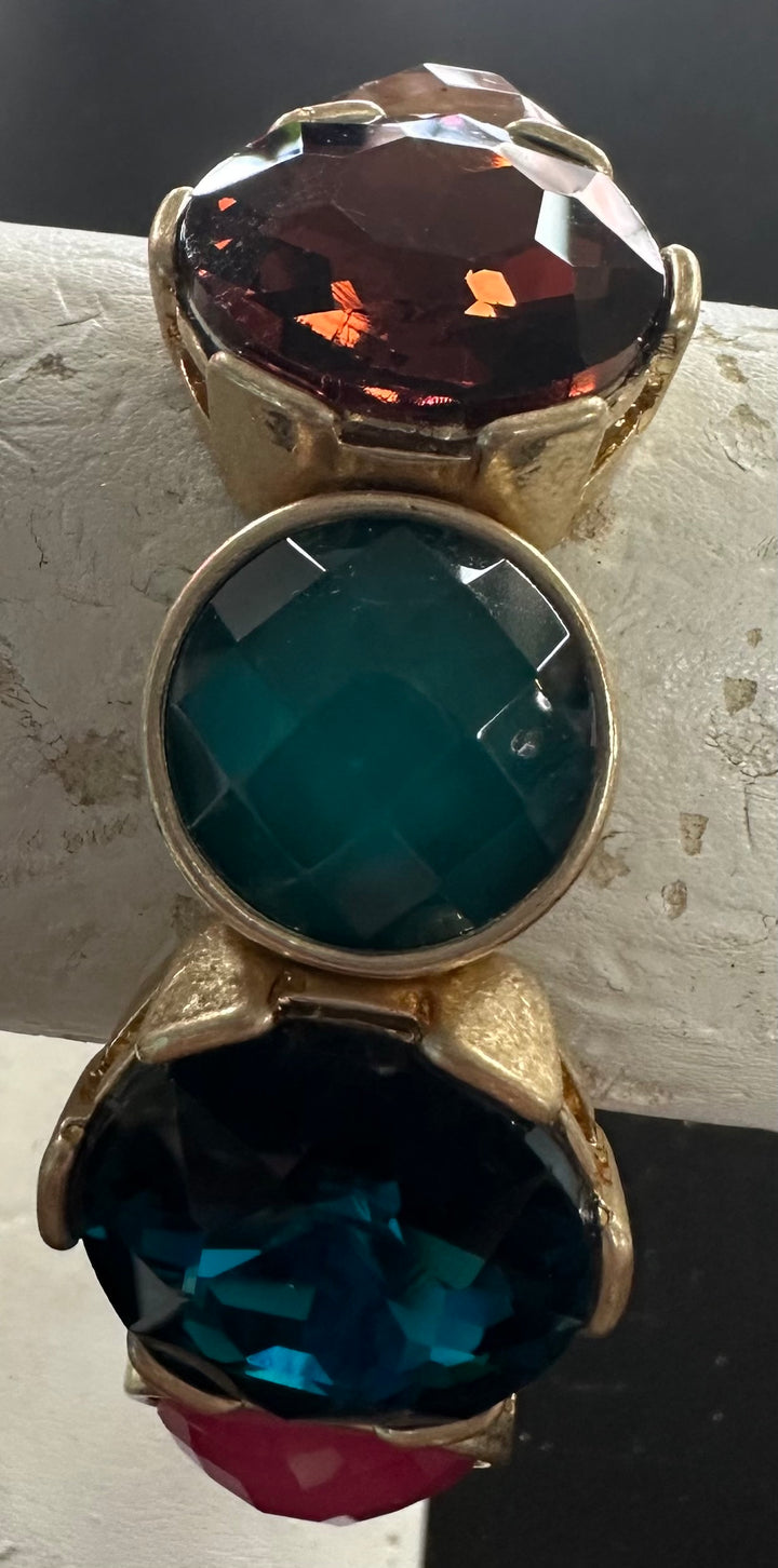 Lg. faceted Rd. stone Bracelets