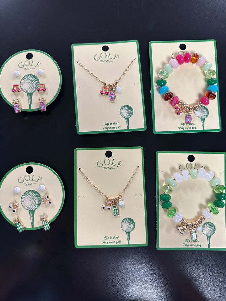 Golf Earrings, Necklaces or Bracelets