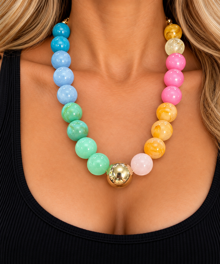 Bubble Gum Multicolored Necklace