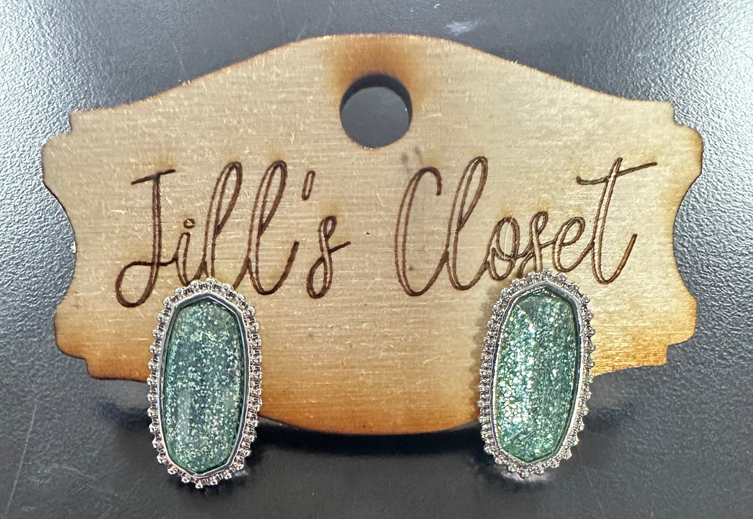 Glitter Stud Earrings