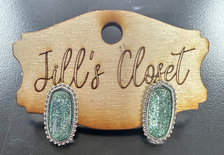 Glitter Stud Earrings