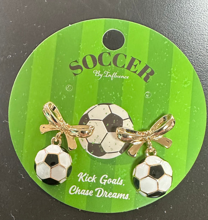 Soccer earrings