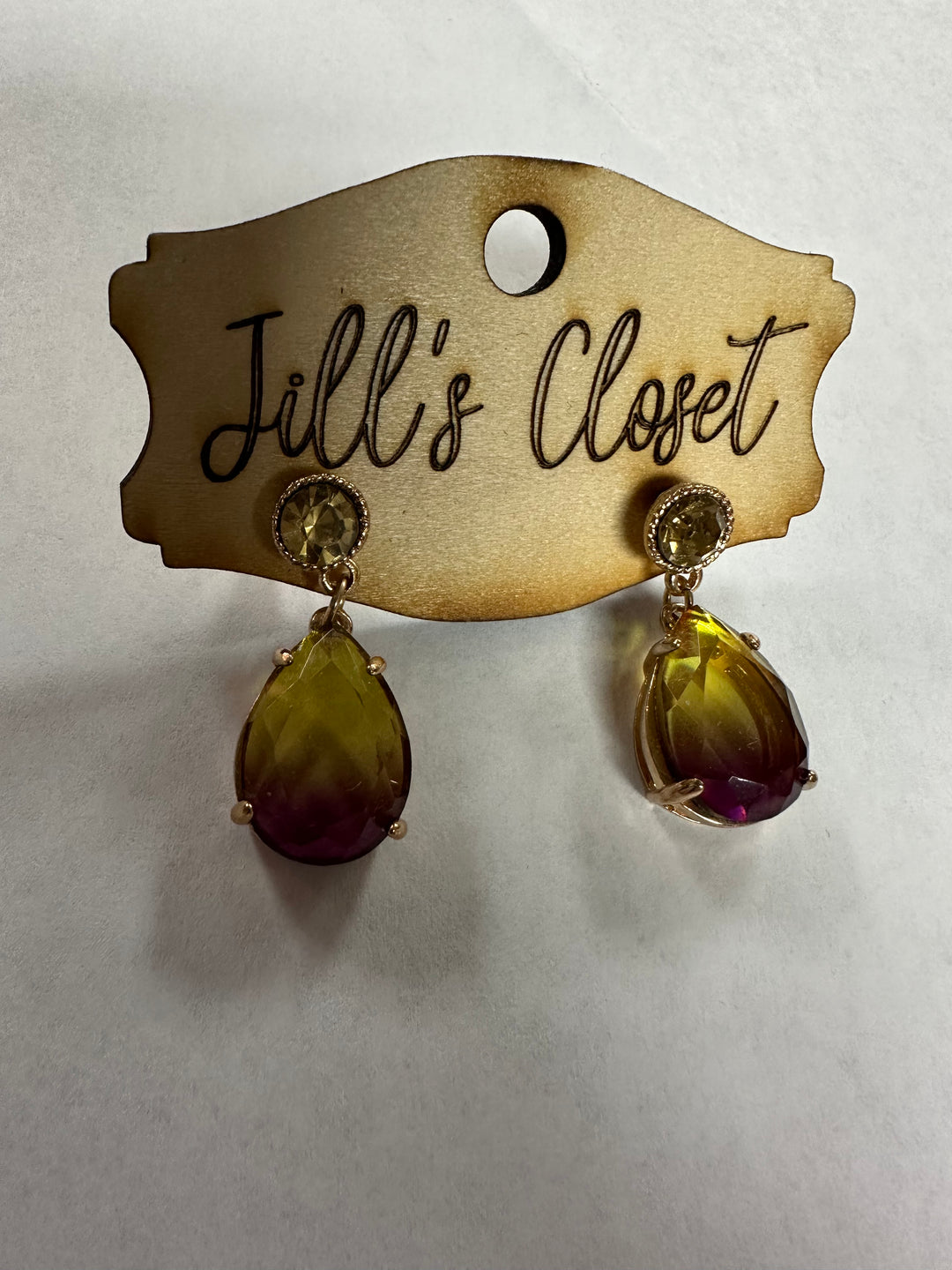 Ombre’ Teardrop Stud Earrings