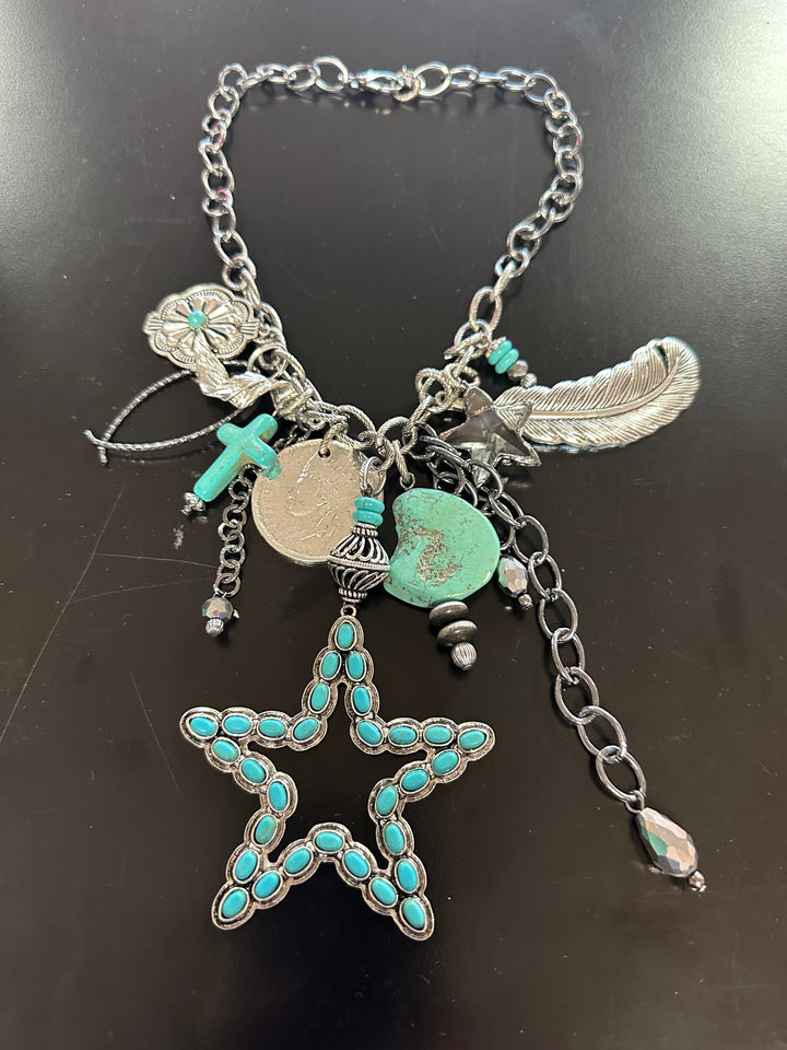 Turquoise Charm Necklace