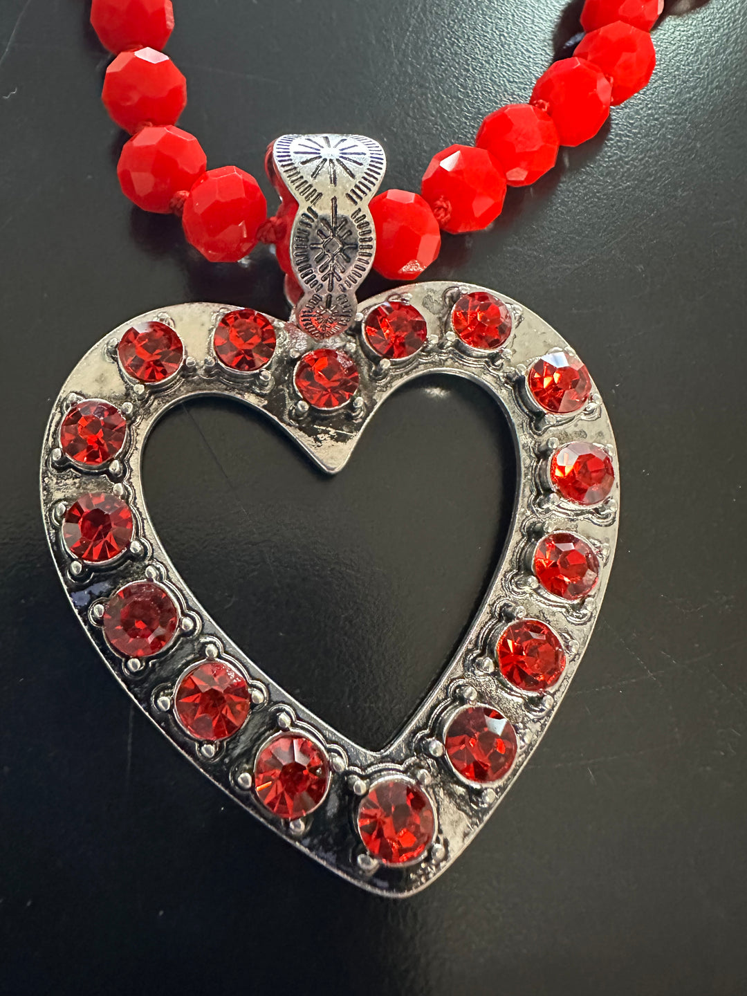 Rhinestone Heart Necklace