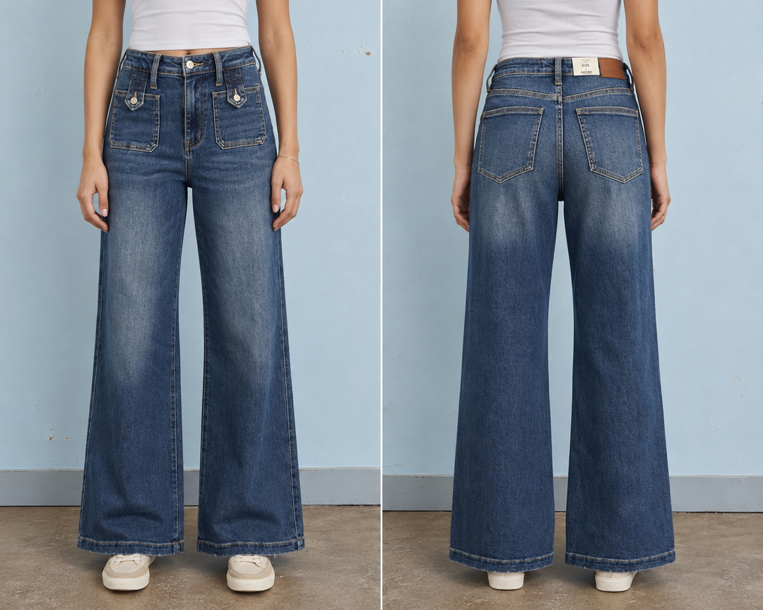 Judy Blue Midnight Avenue Wide Leg Jeans